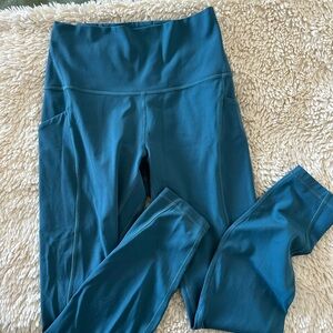 Blue cropped lululemon leggings